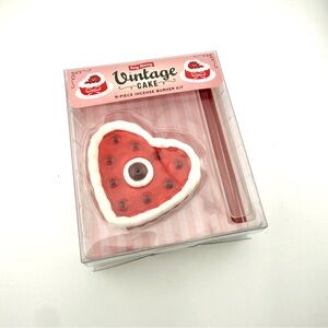 Heart-Shaped Incense Burner Kit - Red and White